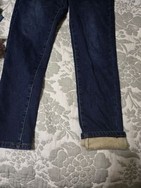 Women’s Dark Blue Fleece Lined Jeans - Classic Straight Fit